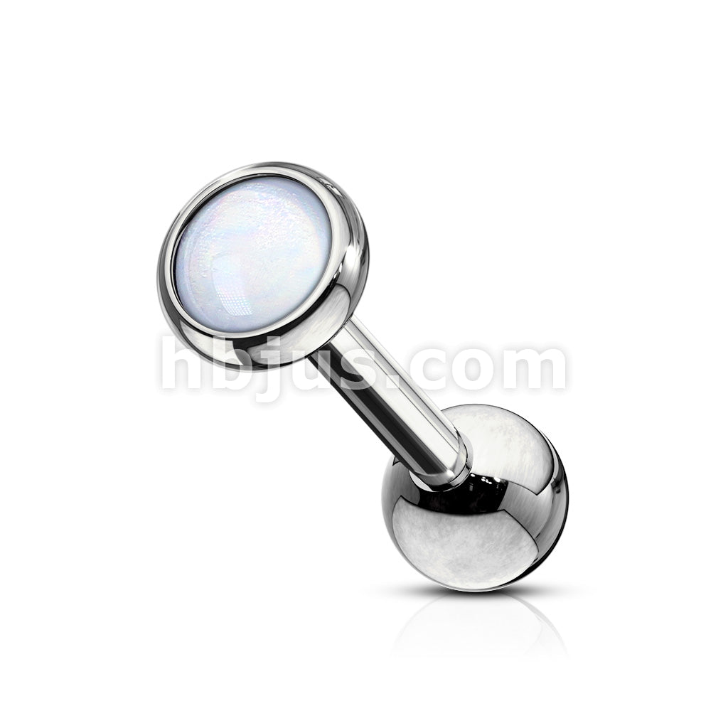 Illuminating Stone Flat Set 316L Surgical Steel Barbell Studs for... - Image 10
