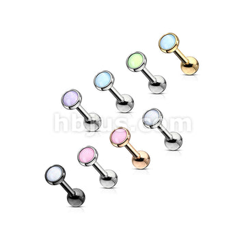 Illuminating Stone Flat Set 316L Surgical Steel Barbell Studs for... - Image 12
