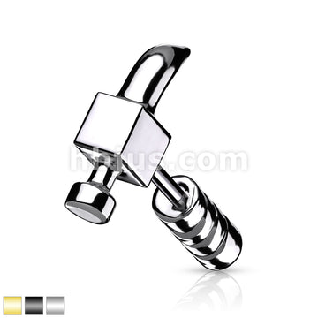 316L Surgical Steel Claw Hammer 316L Surgical Steel Cartilage, Tragus... - Image 2