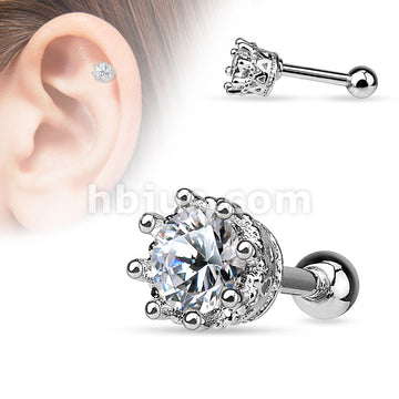 316L Surgical Steel Vintage Style 6 prong set CZ 316L Surgical Steel... - Image 2