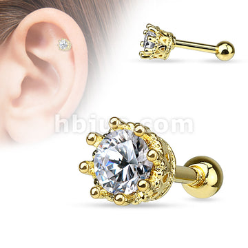 316L Surgical Steel Vintage Style 6 prong set CZ 316L Surgical Steel... - Image 3