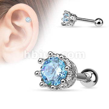 316L Surgical Steel Vintage Style 6 prong set CZ 316L Surgical Steel... - Image 4