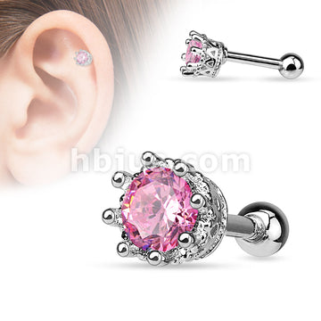 316L Surgical Steel Vintage Style 6 prong set CZ 316L Surgical Steel... - Image 5