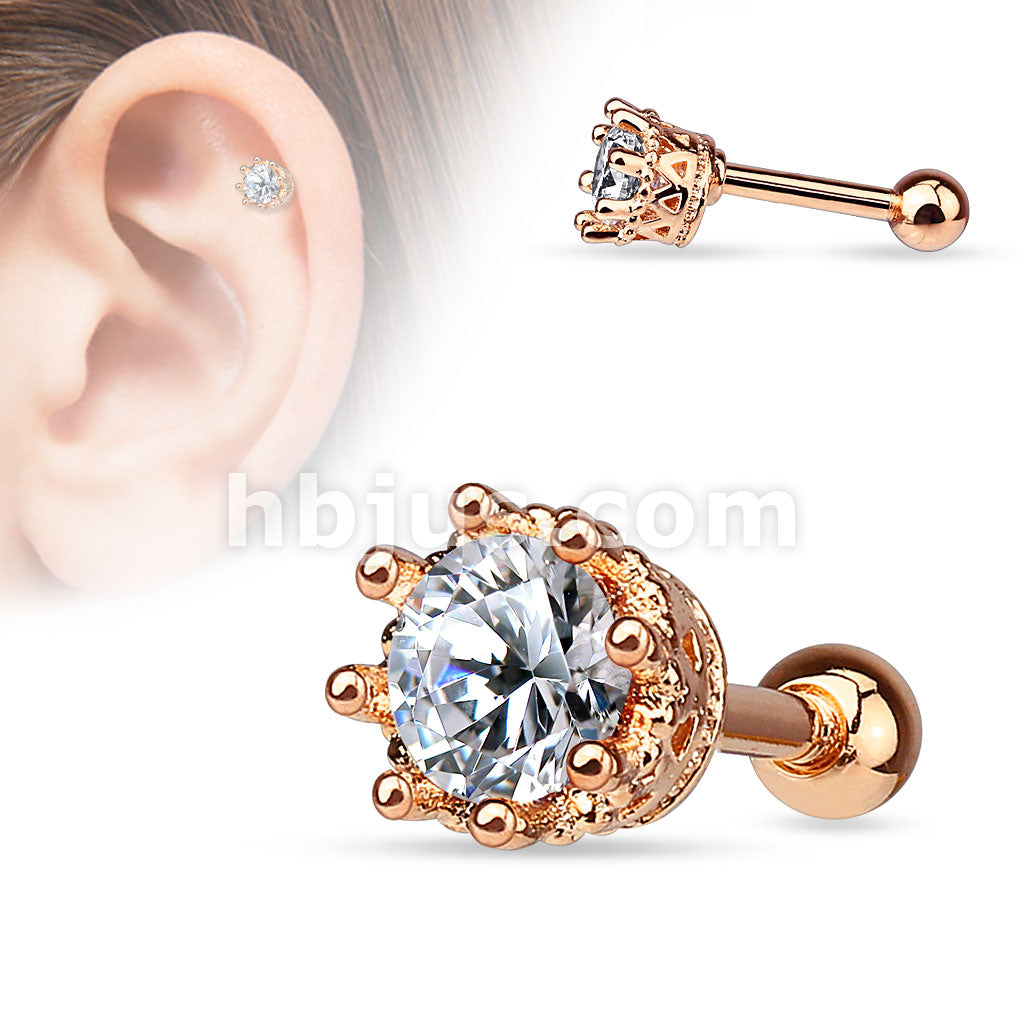 316L Surgical Steel Vintage Style 6 prong set CZ 316L Surgical Steel... - Image 7