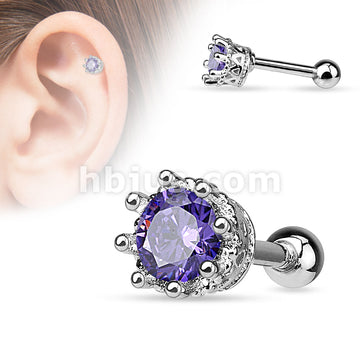 316L Surgical Steel Vintage Style 6 prong set CZ 316L Surgical Steel... - Image 8