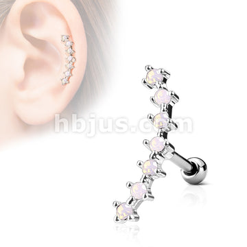 316L Surgical Steel Lined CZ Curve Top 316L Surgical Steel Ear... - Image 5