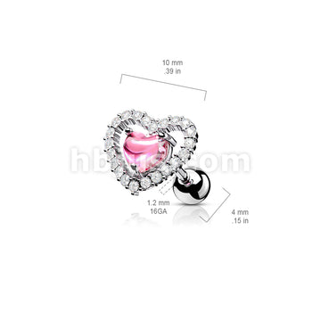 316L Surgical Steel 316L Surgical Steel Cartilage Barbell Studs with... - Image 3