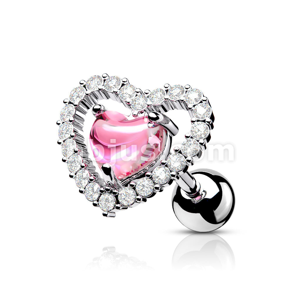316L Surgical Steel 316L Surgical Steel Cartilage Barbell Studs with... - Image 2