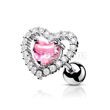 316L Surgical Steel 316L Surgical Steel Cartilage Barbell Studs with... - Image 2
