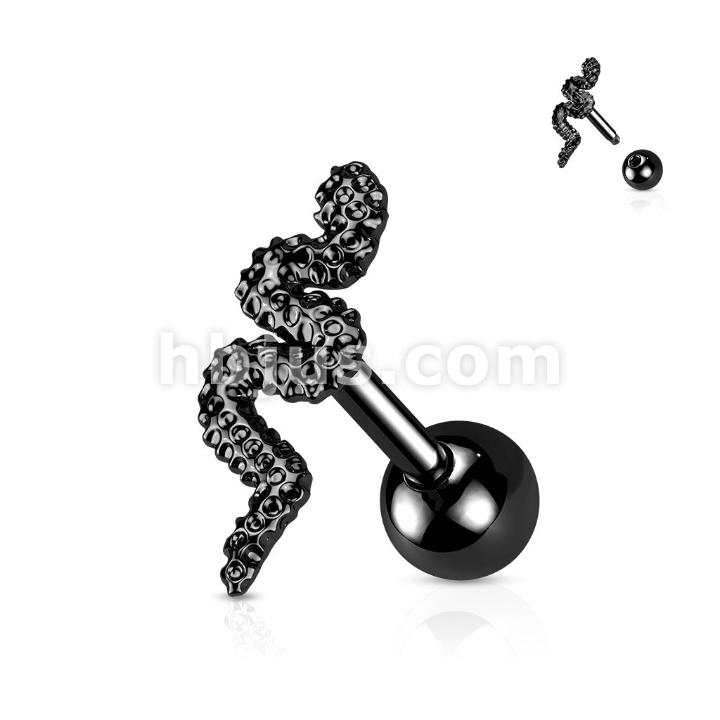 316L Surgical Steel Snake Cartilage Barbell - Image 4
