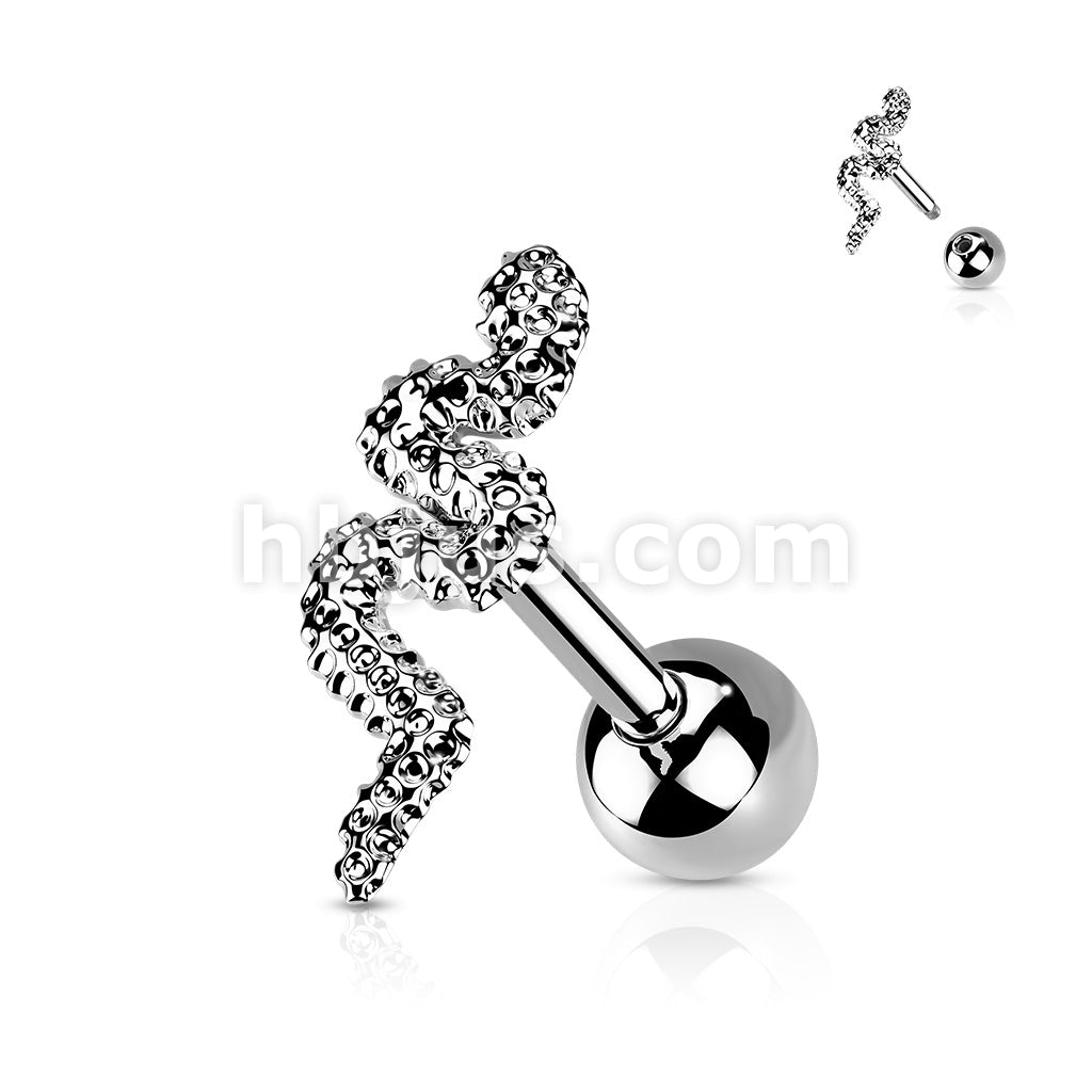 316L Surgical Steel Snake Cartilage Barbell - Image 5