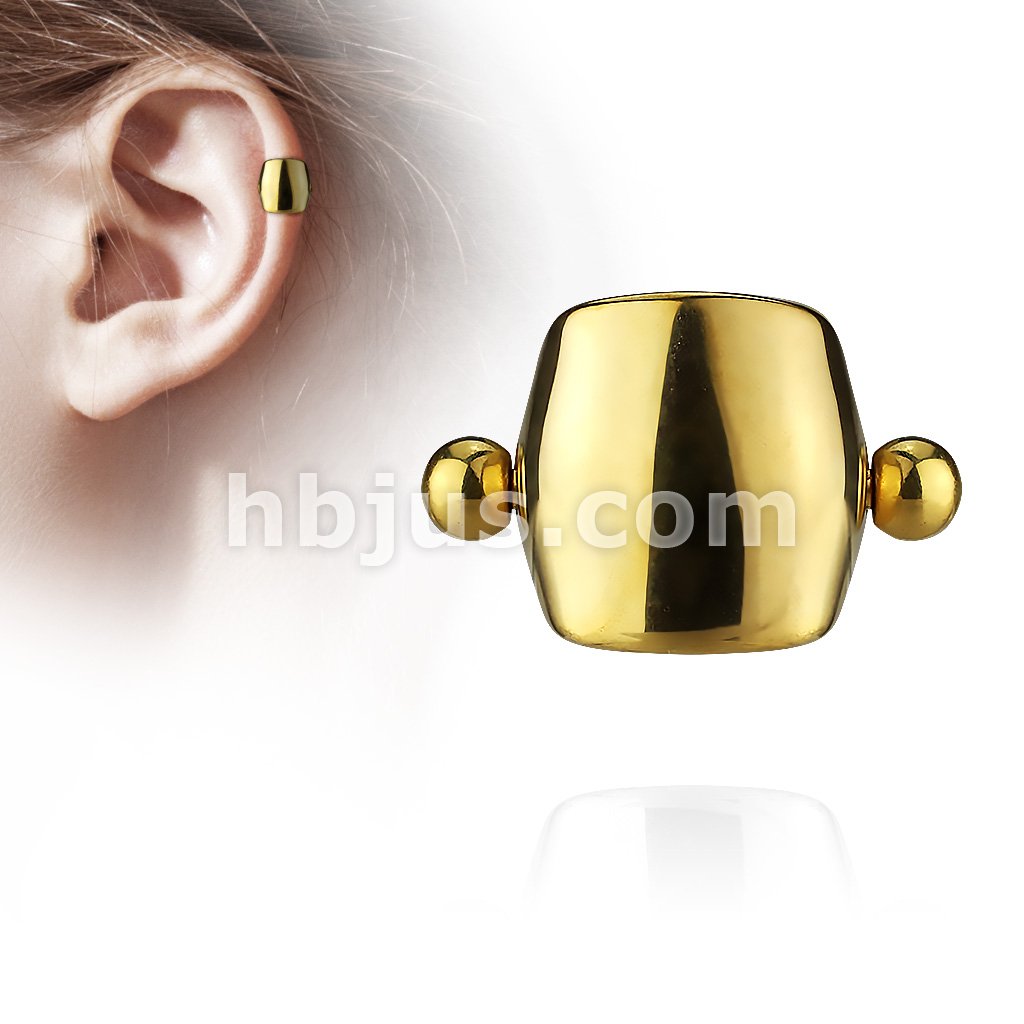 316L Surgical Steel Plain Shield Helix, Ear Cartilage Cuff Barbell 316L... - Image 2