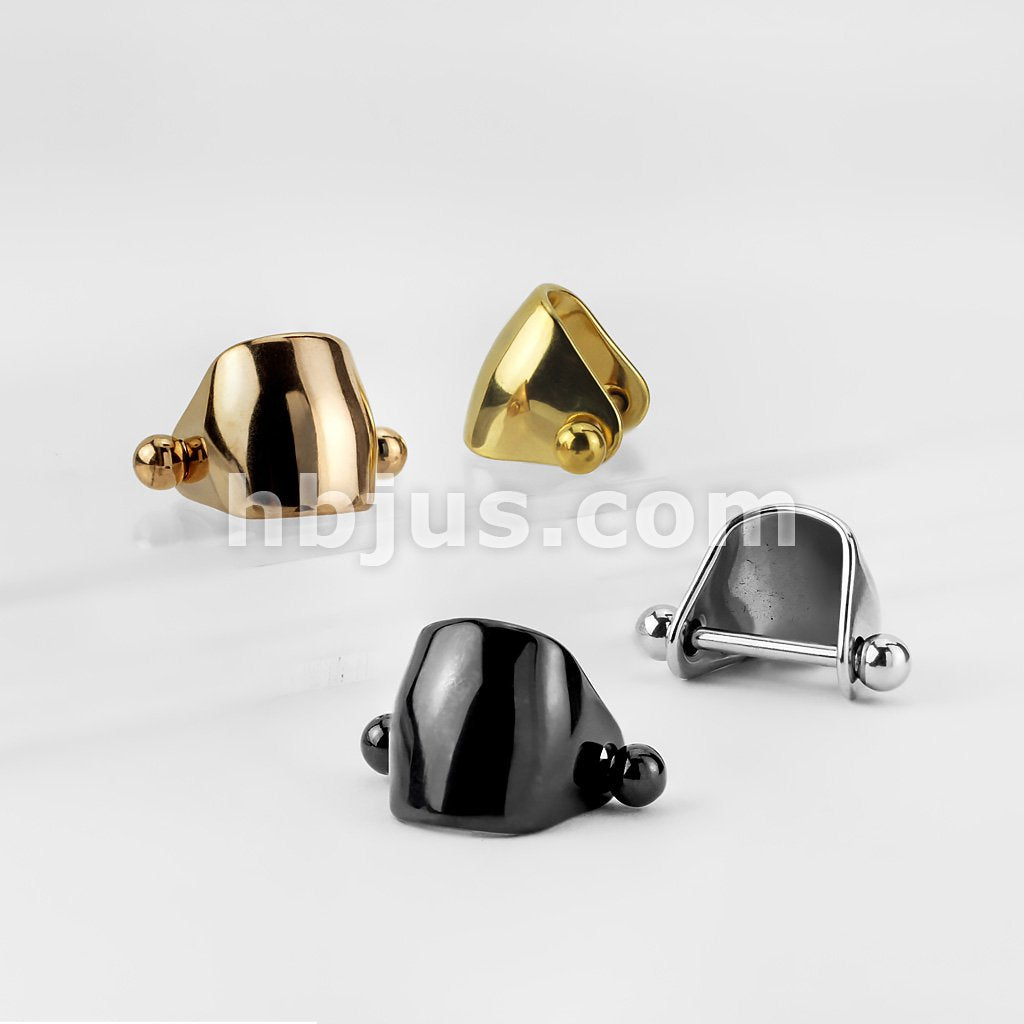 316L Surgical Steel Plain Shield Helix, Ear Cartilage Cuff Barbell 316L... - Image 6