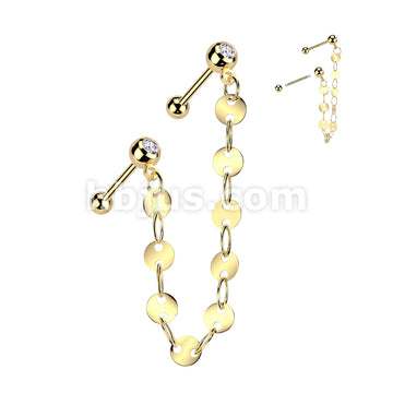 316L Surgical Steel 316L Surgical Steel Pressed Fit CZ Tragus,... - Image 2