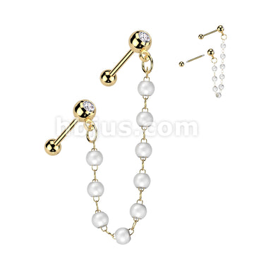 316L Surgical Steel 316L Surgical Steel Pressed Fit CZ Tragus,... - Image 2