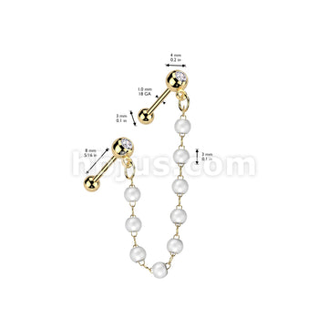 316L Surgical Steel 316L Surgical Steel Pressed Fit CZ Tragus,... - Image 4