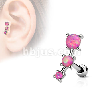 316L Surgical Steel Triple Opal Prong Se 316L Surgical Steel... - Image 6
