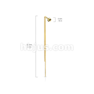 Double Chain Dangle 316L Surgical Steel Cartilage, Tragus Barbell Stud - Image 6