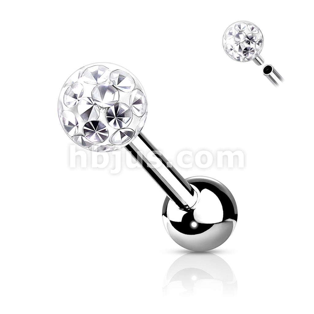 Internally Threaded 316L Surgical Steel Cartilage Barbells with Epoxy... - Image 4