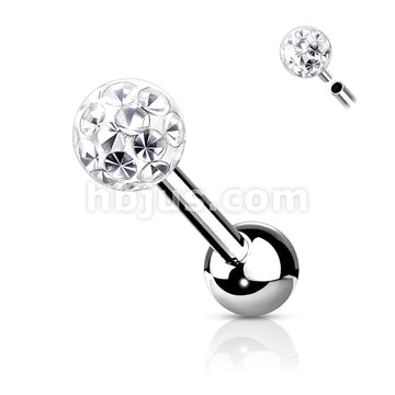 Internally Threaded 316L Surgical Steel Cartilage Barbells with Epoxy... - Image 4