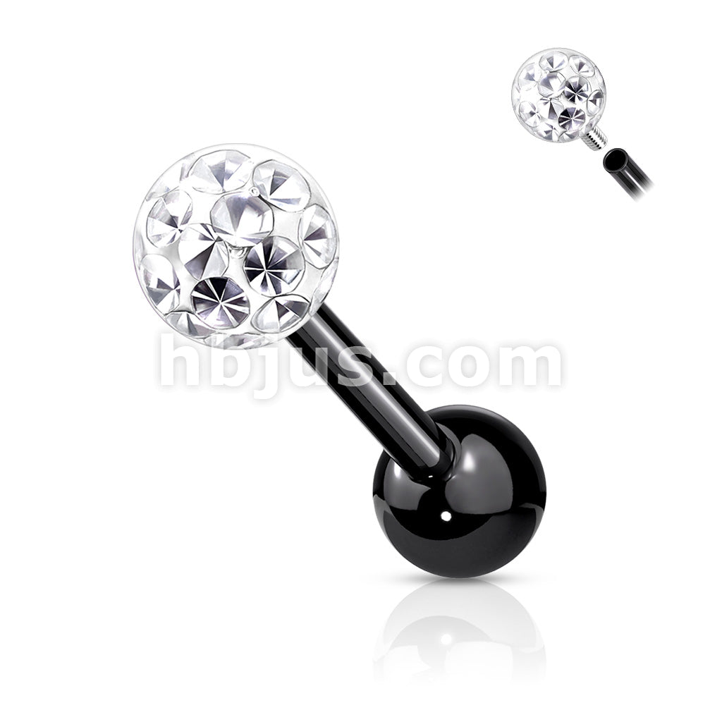 Internally Threaded 316L Surgical Steel Cartilage Barbells with Epoxy... - Image 8