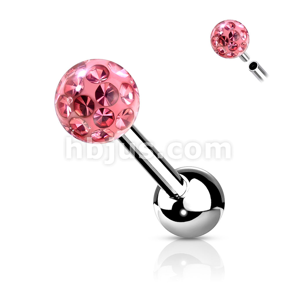 Internally Threaded 316L Surgical Steel Cartilage Barbells with Epoxy... - Image 5