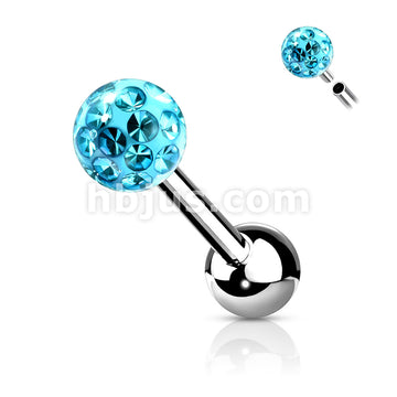 Internally Threaded 316L Surgical Steel Cartilage Barbells with Epoxy... - Image 6