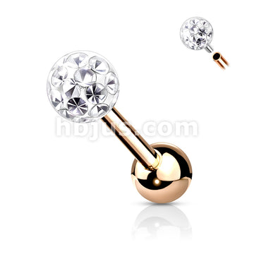 Internally Threaded 316L Surgical Steel Cartilage Barbells with Epoxy... - Image 9