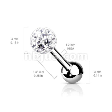 Internally Threaded 316L Surgical Steel Cartilage Barbells with Epoxy... - Image 10