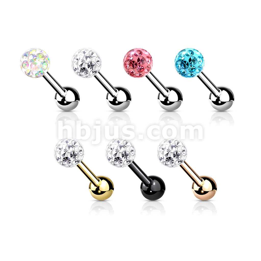 Internally Threaded 316L Surgical Steel Cartilage Barbells with Epoxy... - Image 11