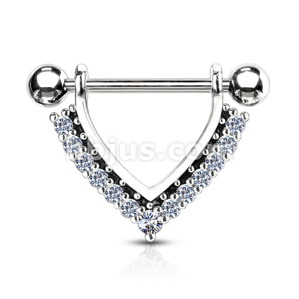 316L Surgical Steel CZ Paved Black Enamel Dangle 316L Surgical Steel... - Image 3