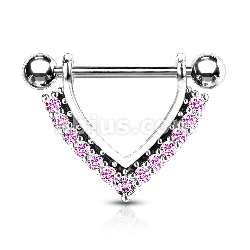 316L Surgical Steel CZ Paved Black Enamel Dangle 316L Surgical Steel... - Image 4