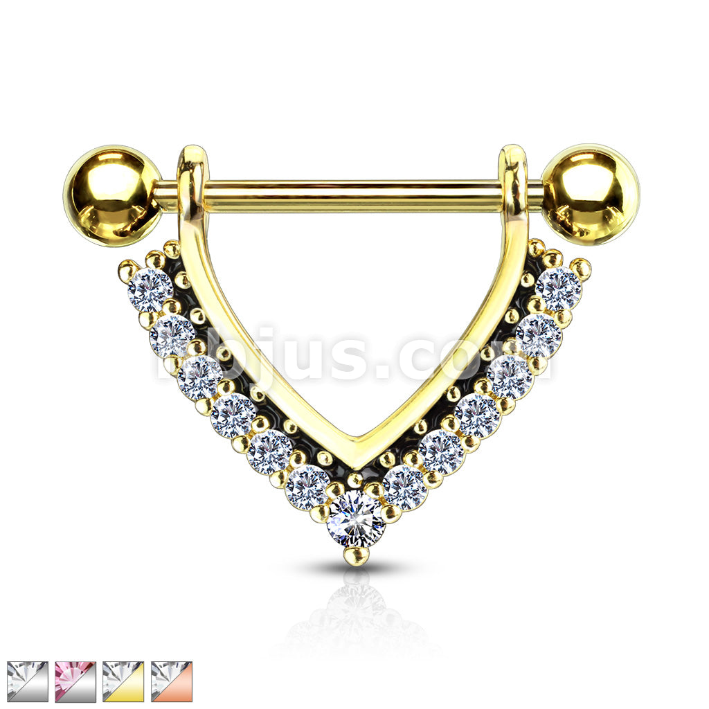 316L Surgical Steel CZ Paved Black Enamel Dangle 316L Surgical Steel... - Image 2