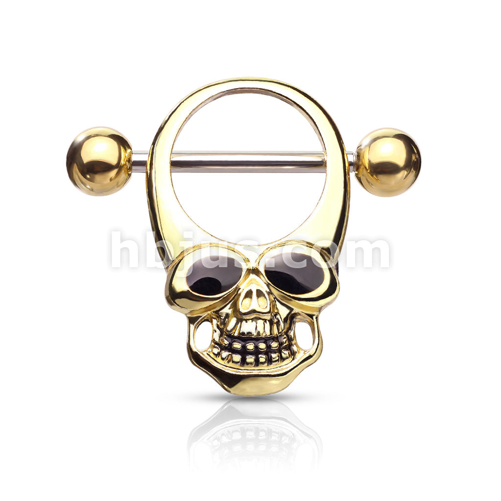 316L Surgical Steel Skull With Enamel Eyes 316L Surgical Steel Nipple... - Image 3