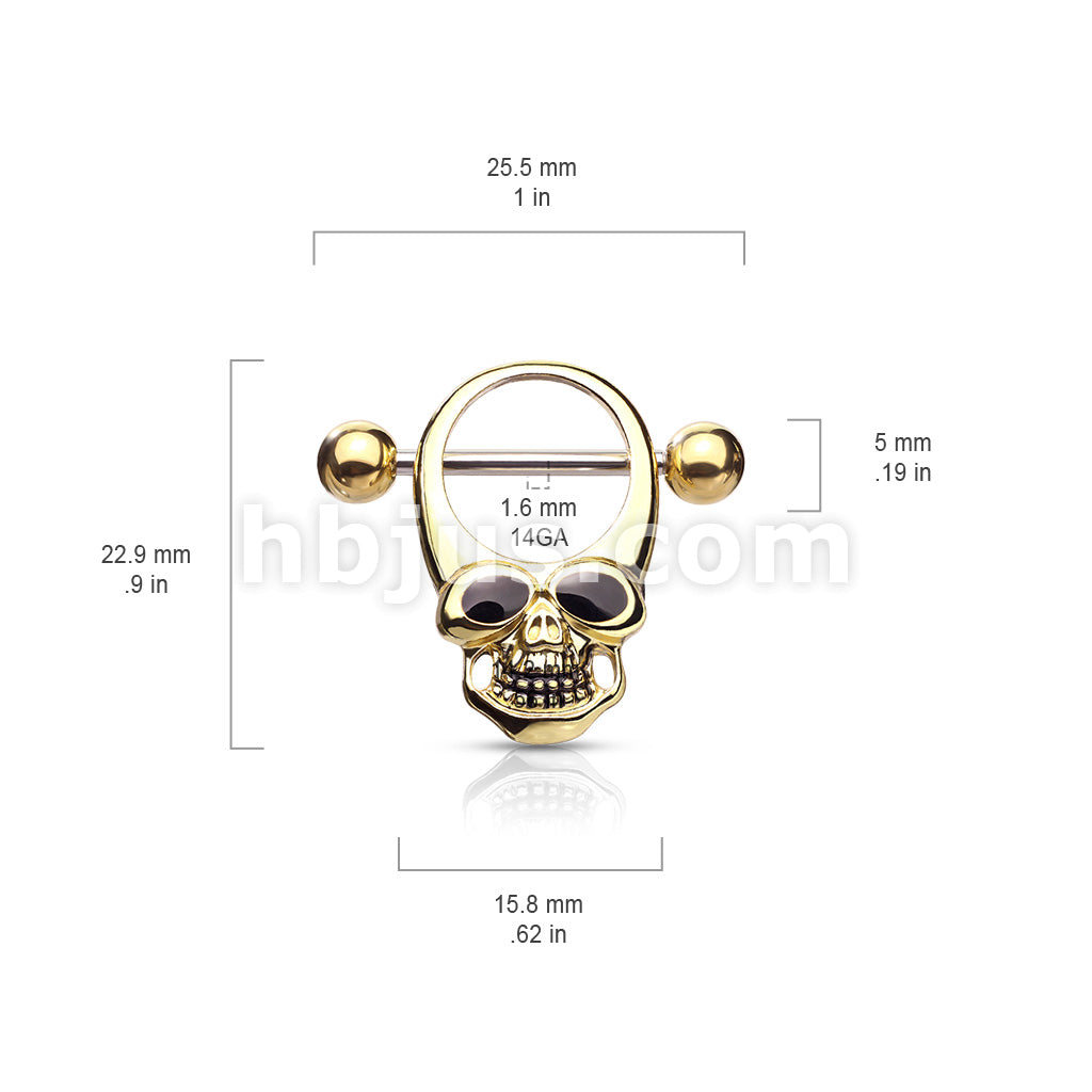 316L Surgical Steel Skull With Enamel Eyes 316L Surgical Steel Nipple... - Image 6
