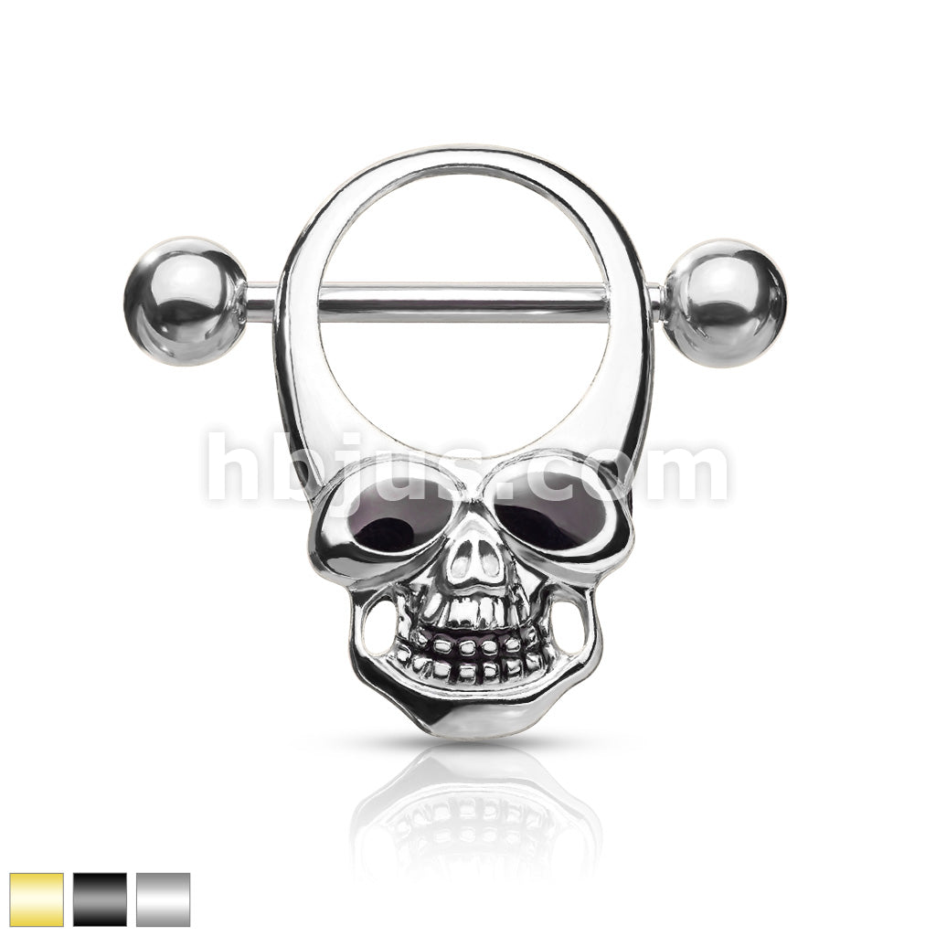316L Surgical Steel Skull With Enamel Eyes 316L Surgical Steel Nipple... - Image 2