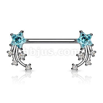 316L Surgical Steel CZ Shooting Star Ends 316L Surgical Steel Nipple... - Image 5