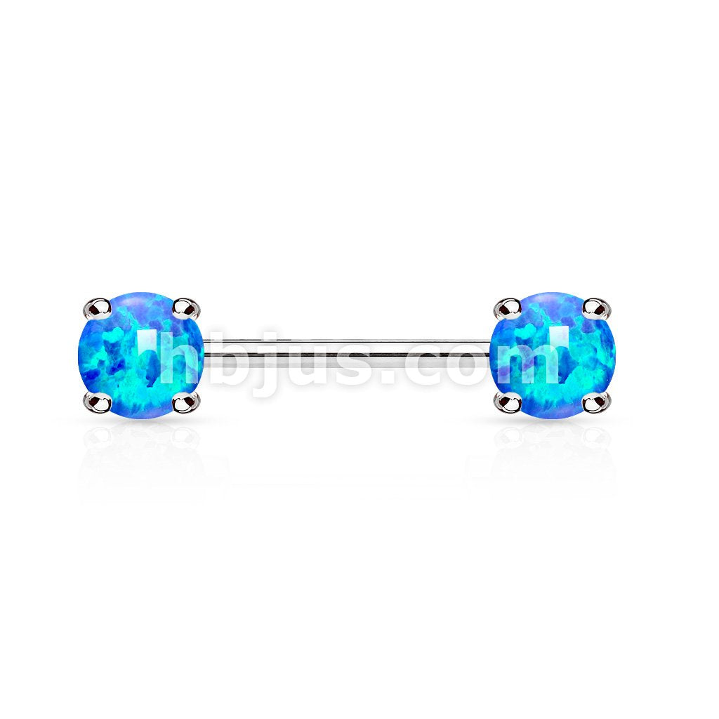 316L Surgical Steel Opal Prong Set Front Facing Ends 316L Surgical... - Image 2