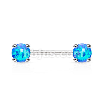 316L Surgical Steel Opal Prong Set Front Facing Ends 316L Surgical... - Image 2