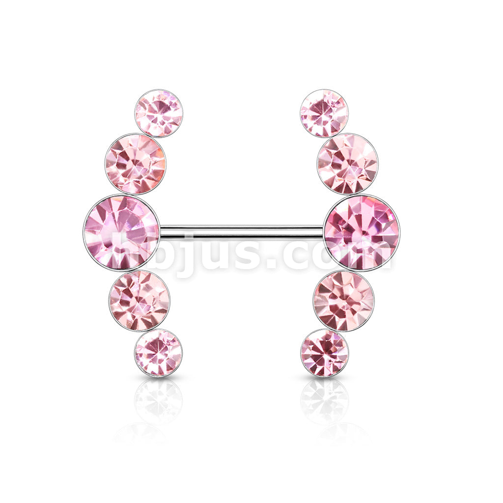 316L Surgical Steel Five Round Crystals Lined Ends 316L Surgical Steel... - Image 5