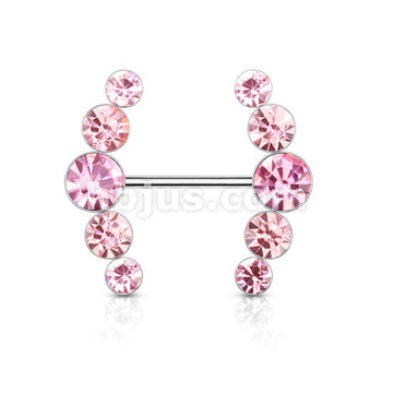 316L Surgical Steel Five Round Crystals Lined Ends 316L Surgical Steel... - Image 5