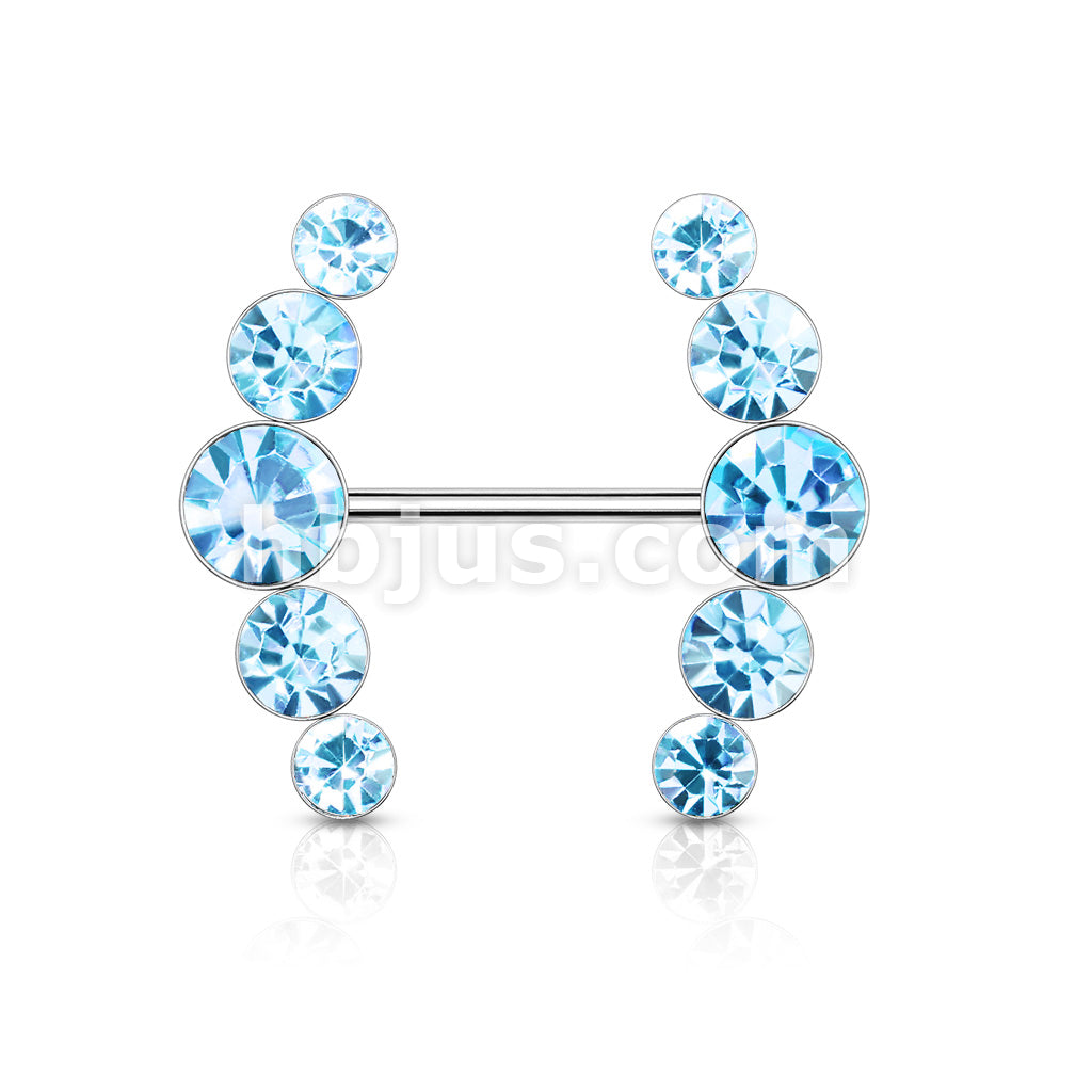 316L Surgical Steel Five Round Crystals Lined Ends 316L Surgical Steel... - Image 6