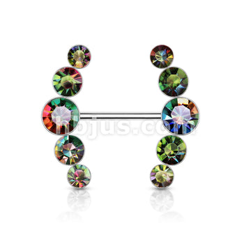 316L Surgical Steel Five Round Crystals Lined Ends 316L Surgical Steel... - Image 7