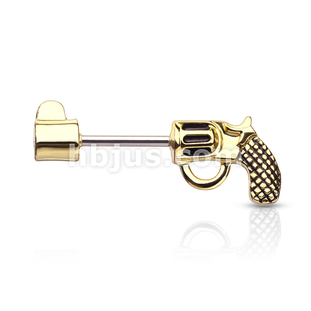 316L Surgical Steel Revolver Pistol 316L Surgical Steel Barbell Nipple... - Image 3