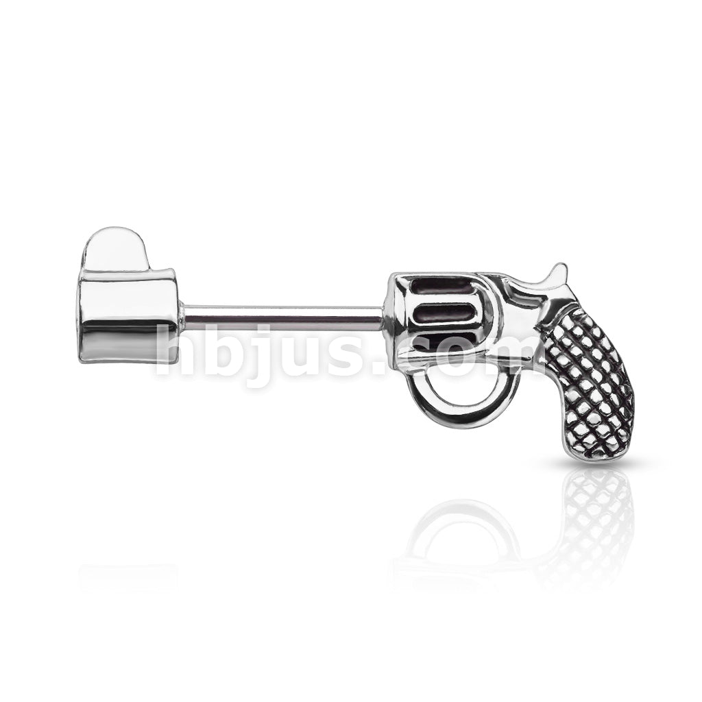 316L Surgical Steel Revolver Pistol 316L Surgical Steel Barbell Nipple... - Image 5