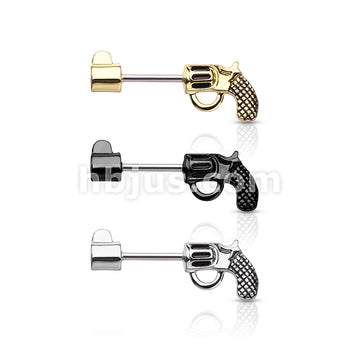316L Surgical Steel Revolver Pistol 316L Surgical Steel Barbell Nipple... - Image 7