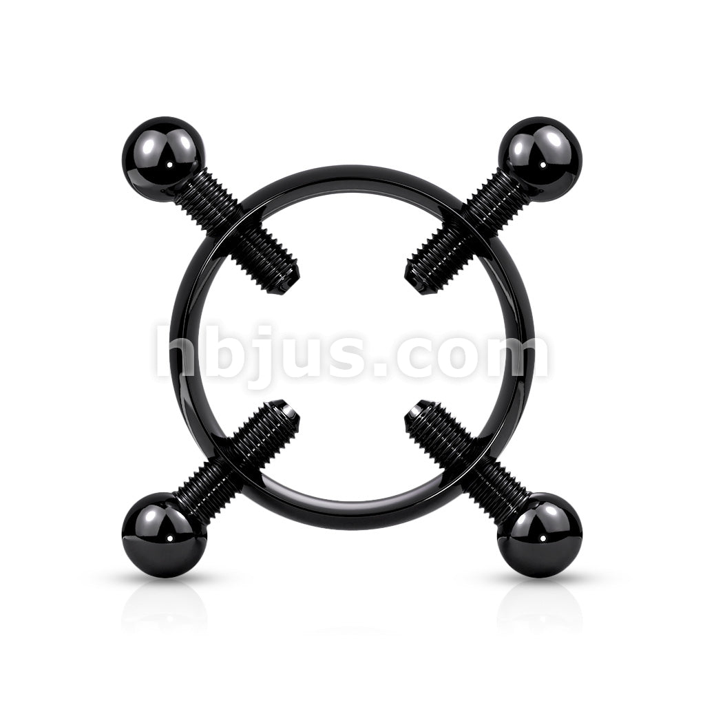 Non PiercingAdjustible Nipple Clamp with 4 Screws 316L Surgical Steel - Image 4