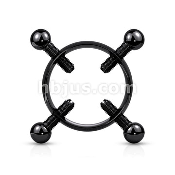 Non PiercingAdjustible Nipple Clamp with 4 Screws 316L Surgical Steel - Image 4