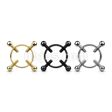 Non PiercingAdjustible Nipple Clamp with 4 Screws 316L Surgical Steel - Image 7