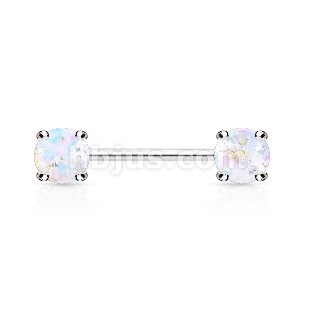 316L Surgical Steel Lava Glitter Prong Set 316L Surgical Steel Nipple... - Image 4